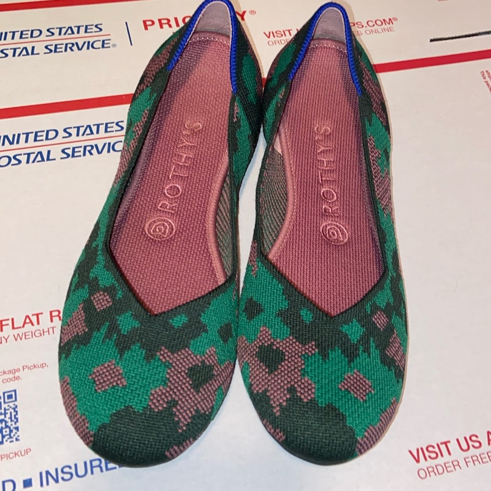 Rothy's Green and Pink Women's Shoes
